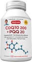 ANDREW LESSMAN Koenzym Q- 10 200 Plus PQQ 20mg - 120 Kapsle - Udržuje hladiny CoQ10, Optimum Cellular Energy, Podporuje výrobu energie, srdce, mozek, játra, ledviny, pankreaty. Žádné doplňkové látky