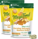 MegaFood Baby & Me Prenatal Morning Nemoci Relief, Ginger Chews, s vitamínem B6, Made Without 9 Food Alergens, Honey Lemon Ginger Flavor, 30 Chews (Balení po 2)