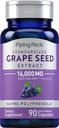 Piping Rock Grape Seed Extract Capsules 124; 16,000mg Supple124; 90 Pills Supplemente Vitis Vinifera 124; Non- GMO, gluten zdarma