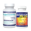 Lipozene Váha Ztráta Combo jedné Mega láhev 120 Počet a jedna láhev MetaboUP termogenní dodatek 60 Počet celkem - Zvýšení metabolismu, zvýšení energie, a kontrola vašeho appetite