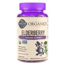 Zahrada života Organics Elderberry Gummies pro dospělé a děti - Imunitní podpora dodatek s organickým ovocem, Bylinné směsi, Elderberry, Echinacea, Zinek, Vitamin C, 120 Vegan Gluten zdarma Gummies