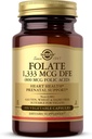 Solgar Folate 1,333 mcg Diether Folate Ekvivalent (800 mcg kyseliny listové), 100 Zeleninové kapsle - Zdraví srdce, Zdravý nervový systém, Prenatal Support - Non- GMO, Vegan, Gluten Free - 100 Služeb