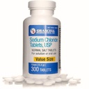 Chlorid sodný 1gm 1 GM 124; Electrolyte Salt for POTS Syndrome and Dysautomia Support CLAS124; Rapid Rehydratation CLAS124; 15.4gr. CLAS124; 300 Count CLAS124; Made in The USA