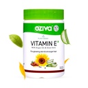 OZiva Plant Based 100% přírodní vitamín E + Aloe Vera + Argan Oil for Glowing Skin & Silnější vlasy, 30 Veg Kapsle, Non GMO