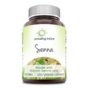 Amazing India Senna (Made with Natural Senna) 500 Mg per Serving 120 Veggie Kapsle Dodatek 124; Non- GMO CARL 124; Glute- Free
