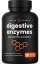 NutraChamps Digestive Enzymy s Probiotika a Prebiotika pro ženy a muže - 90 Vegan Kapsle s Bromelain pro nadýmání a optimální Gut zdraví