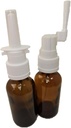 Amber Glass Prázdné Nasal a perorální rozprašovač pro koloidní stříbro a slané aplikace, Prázdný 30ml (1oz) 2- Pack