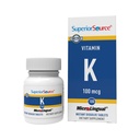 Superior Source Vitamin K 100 mcg - Doplněk pro kostní sílu a podporu zdraví - Doplněk vitamínu K podporuje krevní zdraví a absorpci vápníku - 30 Sublingválních Rozpouštěcích tablet