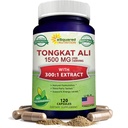 aSquared Nutrition Tongkat Ali 1500mg - 120 Kapsle - Longjack (Eurycoma Longifolia) Extract Dodatek & Long Jack Root Powder Pills - Tongkat Ali pro muže a ženy