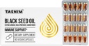 Tasnim Black Seed Oil Organic Cold Pressed Kapsle 100% Pure Cold- Pressed Black Cumin Seed Oil Nigella Sativa pro imunitní podporu, Joint Comfort a Vitality