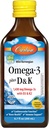 Carlson - Omega33 + D & K, 1430 mg omega- 3s, 2000 IU (50 mcg) D3, 90 mcg K2 as MK-7, Heart Health, Bone Support, Lemon, 200 ml