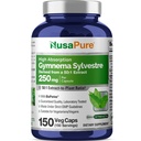 NusaPure Gymnema Sylvestre 50: 1 Extract, 250 mg Ekvivalentní s 12,500mg per Vegan Caps - 150 Počet (Non- GMO, Vegan, Bioperin)