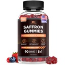 EFEKTIVNÍ NUTRA Saffron Gummies PHAR124; Sugar- Free Supplement with Vitamin D2, Vášeň květina, St John 's Wort & GABA PHAR124; Pozitivní nálada, Digestion, Energy PHAR124; Natural Berry Flavor, Made in USA (90 Počet)