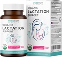 USDA Organic Lactation Supplementation - Zvýšení nabídky mléka s bylinnou podporou kojení - Podpora pro matky - Organické: Fenugreek Seed, Fennel & Milk Thistle - 60 Vegan Kapsle (Žádné pilulky nebo cookies)