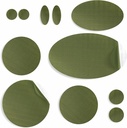 aZengear opravy Záplaty pro Jackets, Stant, Shoe Toe, Air Mattress, Nafukovací, PVC Gear - vodotěsné, Self-Adhesive, Teard- Cold-Heat- Resistant, Down Puffer Coat (11 Pcs, Olive)