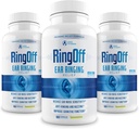 Ring Off (180 Caps) - Tinnitus Relief for Ringing Ears, Clear Tinnitus Quieting Ear Ringing Relief & Obnovení vnitřní mír, Ginkgo Biloba, Zinek Picolinate & Více - Účinná podpora zdraví sluchu