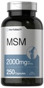 Horbäach MSM dodatek Kapsle 124; 2000mg IR 124; 250 Count IR 124; Non- GMO a gluten Free Formule IR 124; Methylsulfonylmethan