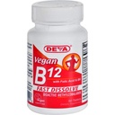Deva Nutrition Vegan B12 Sublingvální 1000 mcg s kyselinou listovou a B6 není certifikován Kosher - 90 Tablet od Deva Nutrition