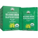 Peak Performance Organic Greens Superfood Powder Single Serve Travel Packets. Nejlepší Ochutnávání Organic Green Juice Super Food s 25 + všechny přírodní složky pro Max Energy. (20 Pack)