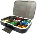 Velký Pořadatel pilulek, 7.7x5.7 "Travel Vitamin Box Lightproof 9 Compartments Přenosné pilulky Příslušenství Nábytek Moisture Proof Pill Holder Medicine Container