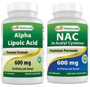 Nejlepší Naturals Alpha Lipoic Acid 600 mg & NAC 600 mg