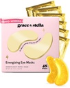 Grace & Stella Award Vítězství pod očními maskami - Cestovní Essentials - Narozeninové dárky pro ženy - Gel Eye Patches pro tmavé kruhy, Puffy Eyes, Wrinkles, Undereye Bags - Vegan Self Care (48 párů, Gold)