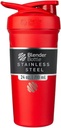 BlenderBottle Strada Shaker Cup Izolovaný nerez oceli láhev s Wire Whisk, 24-Ounce, červená