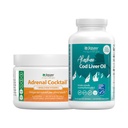 Jigsaw Health Bundle 124; Adrenal Cocktail, 60 Servings (Jar), a Alaskan Cod Jaterní olej, 180 Softgels