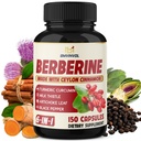 Berberine s Ceylon Skořicí, Kurkuma, Mléčné Thistle, Artyčoky, Black Pepper - 150 Počet - balení po 1
