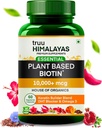 Biotin 10000mcg na bázi rostlin pro růst vlasů s DHT blokádou, Keratin & Omega 3 Doplněk Vitals pro muže a ženy - Ayurvedic Nutrients for Hair Fall, Skin & Nails Health - 60 Kapsle