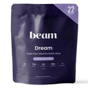 Beam Dream Sleep Powder, L- Theanin, Apigenin, Reishi a Magnesium, Třetí strana Testované přírodní spánková pomoc & Spánkový doplněk pro hluboký spánek, relaxace a zotavení, Přírodní spánková podpora, 22 Služeb