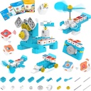 WhalesBot A1 Coding Toy for Kids, Building Block Robot, Fun STEM Hračka s magnetickým regulátorem a senzorem bloky, Screen- Free Coding s 3 vodicími knihami pro děti 3-6