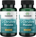 Swanson L- Citrulline Malate - Amino Acid Supplement Promoting Energy Production & Health Blood Circulation - Natural Formule podporující celkové Wellness - (60 kapslí, 750mg každý) (2 balení)