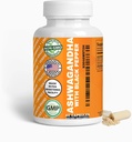 Generic Organic Ashwagandha & Black Pepper Kapsle, 1300mg & 10mg, 60 Počet, Zvýšení imunity & Mood Přirozeně
