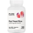 Purefillas Extra síla červená kvasinková rýže 1200mg s CoQ10 100mg, Citrin- Free, Non- GMO, gluten- Free, 120 Kapsle (2 měsíce dodávky)
