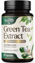 Zelený čaj Extract Kapsle 1000mg s 45% EGCG & 98% polyfenoly pro podporu srdce s antioxidanty - 3X Absorpce Zelený čaj pilulky dodatek pro přírodní energii, jemný kofein - 60 Kapsle