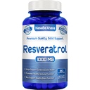 Resveratrol 1000mg Kapsle 124; Vegan Friendly Resveratrol dodatek z Easy Absorption Antioxidant Japanese Knotweed for Skin Heart and Brain Support 124; Made in US cGMP facilities (90 Day Supply)
