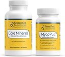 Výzkumné živiny MycoPul Binder & Core Minerals Bundle - Podpora stavu minerálů v těle během vázání protokolů (2 produkty)