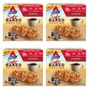 Atkins borůvkové ochucené měkké pečené energetické bary, High in Protein Snack Bar, Nízký cukr, High Fiber Snack, Protein Snack, 4 balení (4 Bary každý)