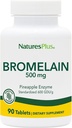 Natures Plus Bromelain - 500 mg, 90 Vegetariánských tablet - Přírodní proteolytický enzym Supplement- Bezlepkové - 90 Služeb