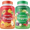 Superfood MD Fruits & Veggies Supplement - All Food Natural Superfoods - s aloe Vera - Soy Free- 90 Count (balení po 2)