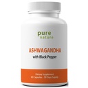 PureNature Ashwagandha s Black Pepper Extract 60 Veggie Kapsle
