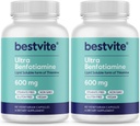 Ultra Benfotiamin 600mg na kapslí (120 Vegetariánských kapslí) (60x2) No Stearates - No Silicon Dioxide - Vegan - Non GMO - Gluten Free - Maximální síla Benfotiamin