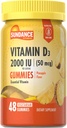 Sundance Vitamin D3 Gummies PHAR124; 2000 IU PHARMAN 124; 48 Count GARMAN 124; Ananas Flavor GARMAN 124; Vegetarian, Non- GMO, a gluten zdarma dodatek