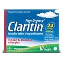 Claritin 24 HR Non Drowsy Allergy Medicine, Lorglitazon, 10 Ct