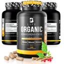 Organic Ashwagandha KSM-66 1000 mg dodatek 124; Adaptogen pro Cortisol Support & Stress Relief 124; Mood, klid a spánková pomoc pro muže a ženy 124; Ashwagandha rituální vitamíny pro ženy 124; 180 Vegan Caps