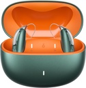 Nabíjecí Bluetooth sluchová pomůcka pro mírnou až těžkou ztrátu sluchu - OTC - Smart Fitting - RIC (receiver- in- Canal) Design with Noise Reduction - Includes Charging Box, Green