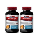 Tobolky kyseliny listové - Anti Gray Hair - Šedé vlasy pryč, přírodní růst vlasů produkty, vlasy doplňky pro růst vlasů ženy, vlasy biotin vitamíny, biotin vitamíny pro vlasy kůže a nehty 2Bots 120Caps