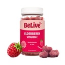 BeLive Elderberry Gummies s zinem a vitamínem C, D, A, E, B12-50 Ct I Imunitary Supplementary for Health Bones & Teeth, Vegan, Keto & Non- GMO - Malina Flavor