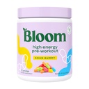 Bloom Nutrition High Energy Pre Workout Powder, Amino Energy with Beta Alanin, Ginseng & L Tyrosin, Natural Caffeine Powder from Green Tea Extract, Cukr zdarma & Keto Drink Mix (Sour Gummy)